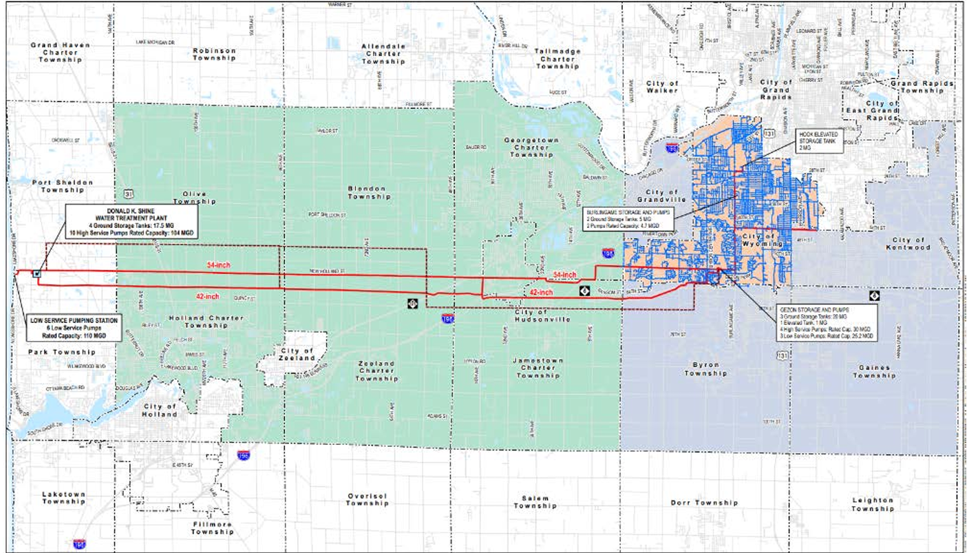 City Of Wyoming Water Service Map